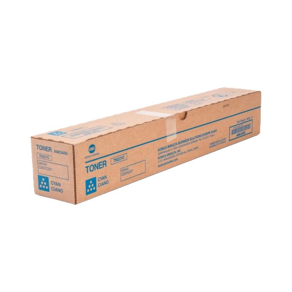 Original Toner Konica Minolta A8K3450 / TN221C Cyan für bizhub C227 / C287
