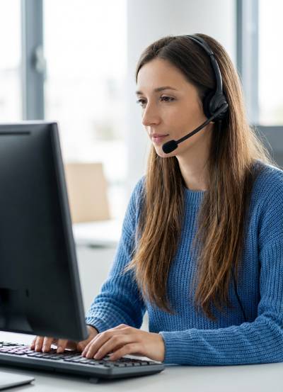 Support-Mitarbeiterin